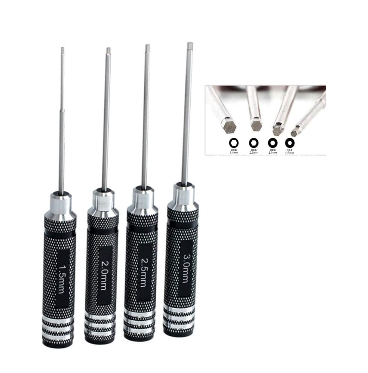 Titanium Nitride Hex Driver Wrench kit  1.5mm/2mm/2.5mm/3.0mm